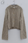 SWAYING 24 Autumn and Winter Thick Lapel Cardigan SW-SW24AW1T70-MH Beige Gray